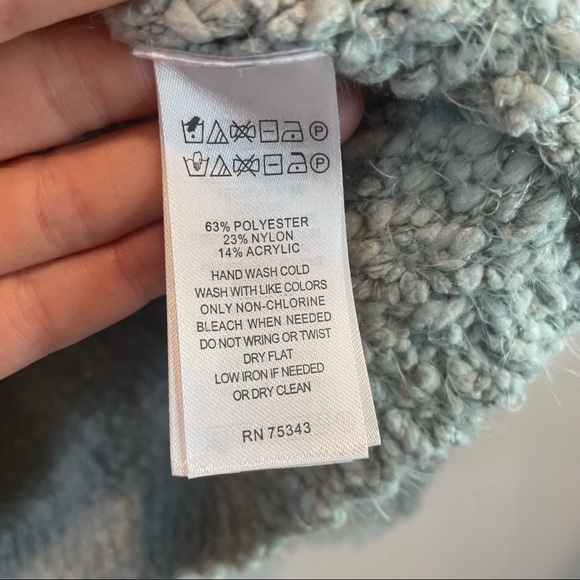 Kaisley Mint Popcorn Stitch Sweater - Picture 3 of 4